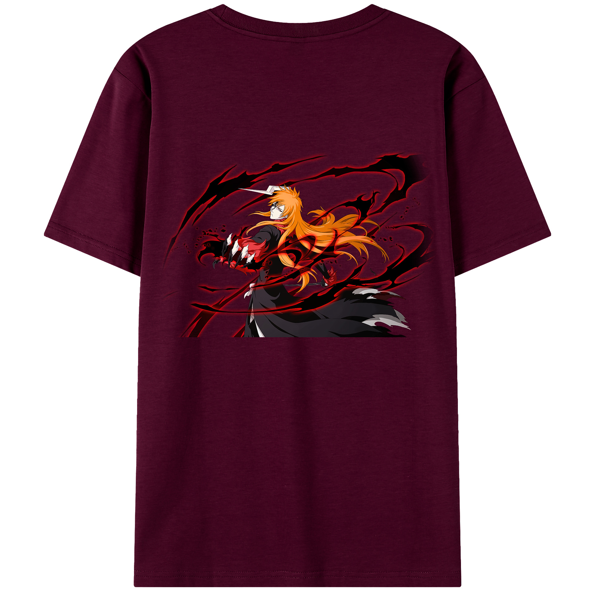 （画像用） ブリーチ 黒崎一護（くろさき いちご）BLEACH Kurosaki Ichigo レディース半袖Tシャツ(バックプリント)